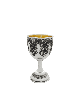 Round Kiddush Cup set with Intricated Filigree , Passover Gifts , Isra