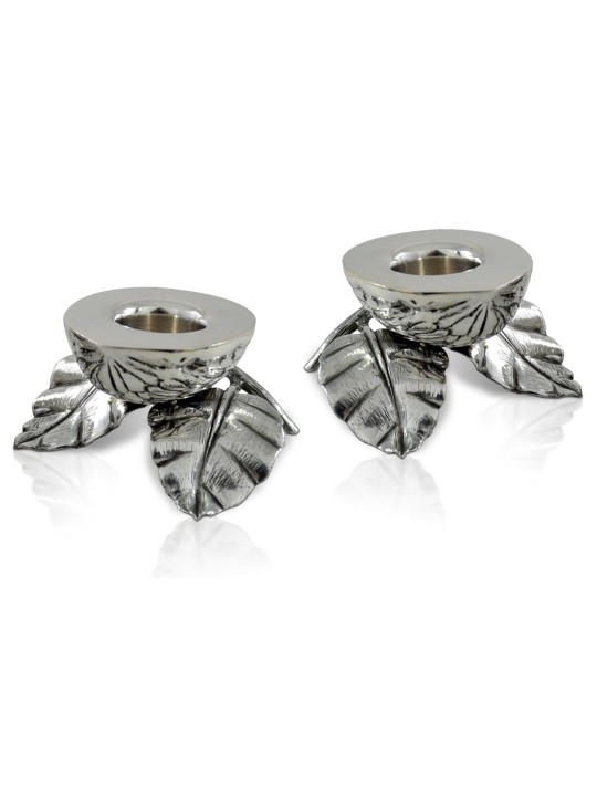 Special Nut Shape Sterling Silver Candlesticks , Passover Gifts , Isra