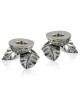 Special Nut Shape Sterling Silver Candlesticks , Passover Gifts , Isra