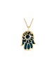 Collier en or Hamsa avec pierre Lapis Lazuli, cadeaux Tu B'Av, israélien