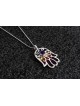 Collier Hamsa en or émaillé avec pierre d'améthyste, cadeaux Tu B'Av, Isr