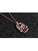 Collier Hamsa en or émaillé avec pierre d'améthyste, cadeaux Tu B'Av, Isr
