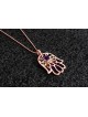 Collier Hamsa en or émaillé avec pierre d'améthyste, cadeaux Tu B'Av, Isr