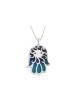 Pendentif en or Hamsa émaillé, cadeaux Tu B'Av, Judaica israélien
