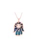Pendentif en or Hamsa émaillé, cadeaux Tu B'Av, Judaica israélien