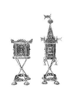 Bougeoir traditionnel en filigrane en argent sterling, argent sterling J