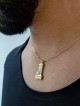 Yellow Jerusalem Shadi 14K Gold Necklace , Jerusalem Jewelry , Israeli