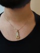 Yellow Jerusalem Shadi 14K Gold Necklace , Jerusalem Jewelry , Israeli