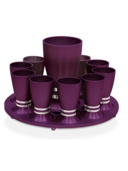 Vibrant Anodized Aluminum Colorful Liquor Set , Passover Gifts , Israe