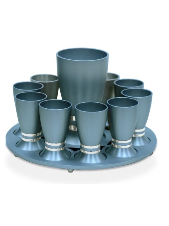 Vibrant Anodized Aluminum Colorful Liquor Set , Passover Gifts , Israe