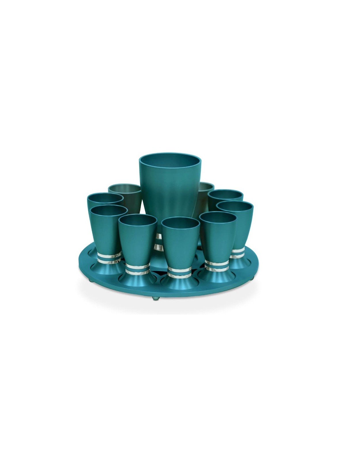 Ensemble coloré en aluminium anodisé vibrant d'alcool, cadeaux de Pâque, Israël