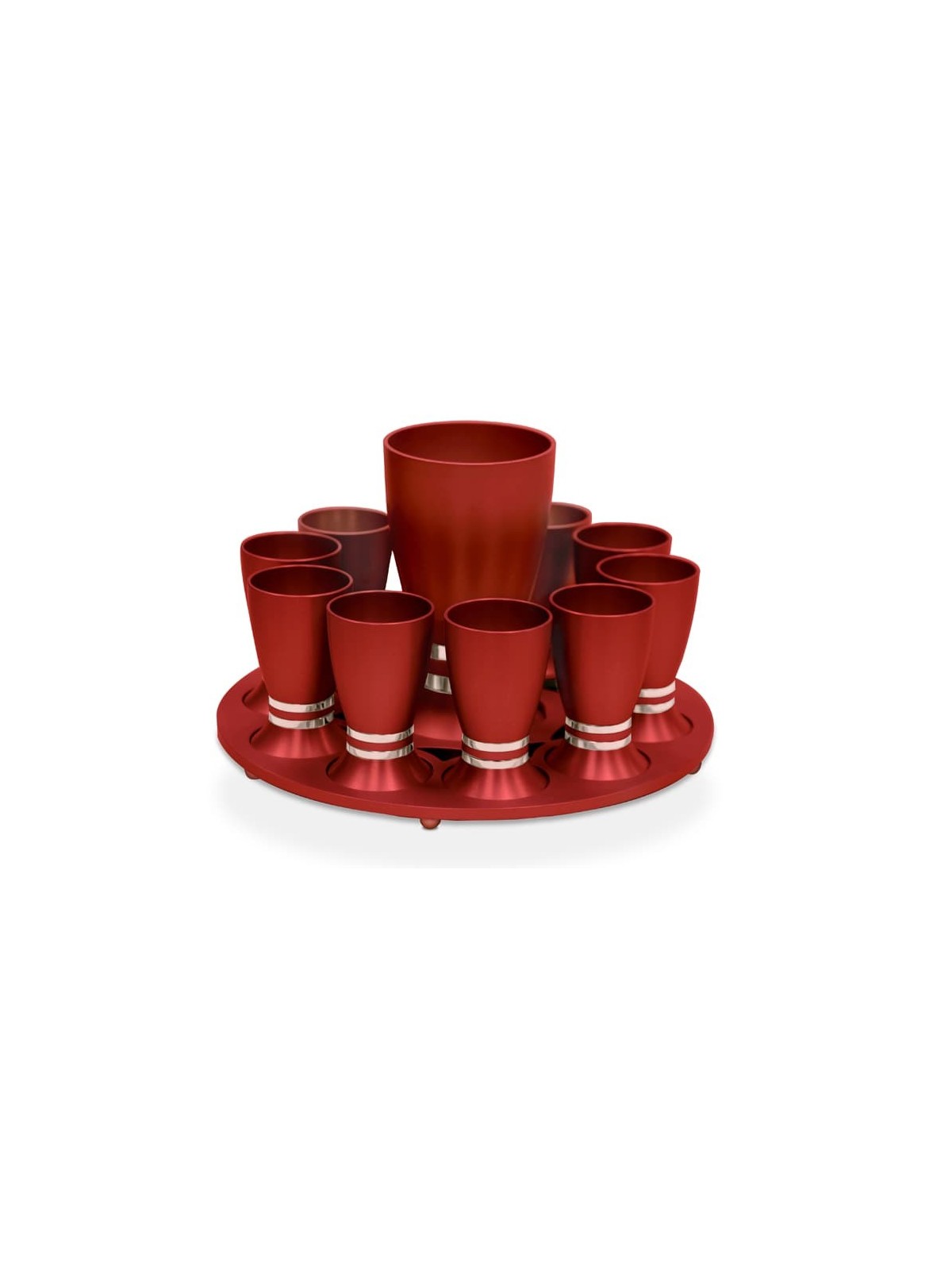 Ensemble coloré en aluminium anodisé vibrant d'alcool, cadeaux de Pâque, Israël