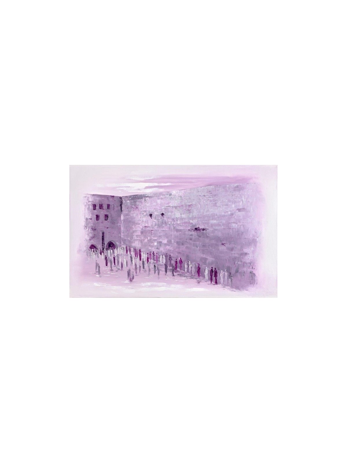 Peinture pastel originale du Mur des Lamentations en Th , Cadeaux Tu B'Av , I