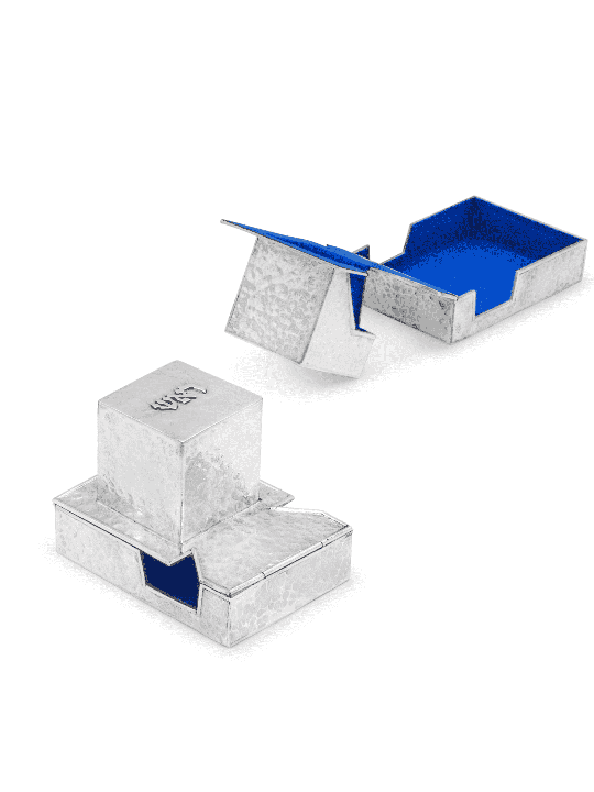 Boîtes de téfilines en argent sterling martelées, téfilines et téfilines