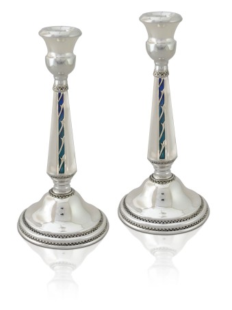 Chandeliers émaux par argent sterling coloré, bougie en argent sterling