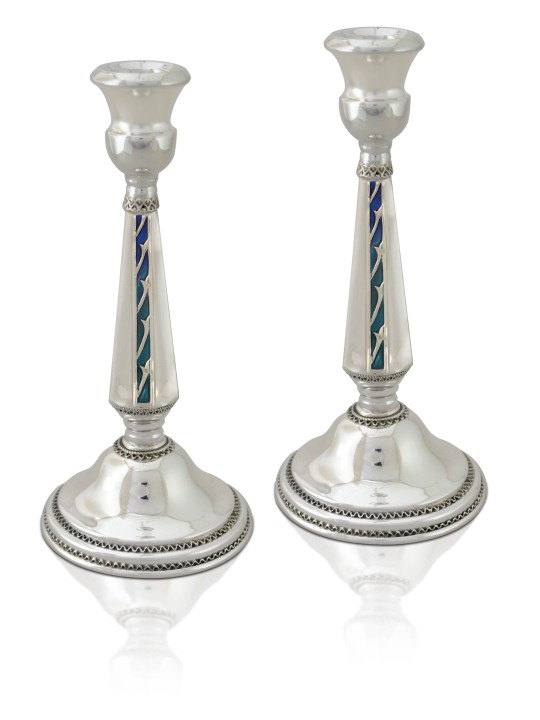 Chandeliers émaux par argent sterling coloré, bougie en argent sterling