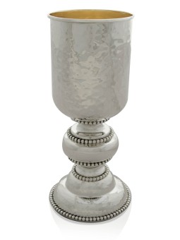 Grand ensemble de coupes Elijah martelées avec perles, cadeaux de Pâque, Ju israélien