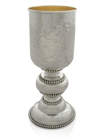 Grand ensemble de coupes Elijah martelées avec perles, cadeaux de Pâque, Ju israélien