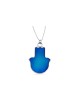 Pendentif Hamsa en or émail bleu, cadeaux Tu B'Av, Judaica israélien