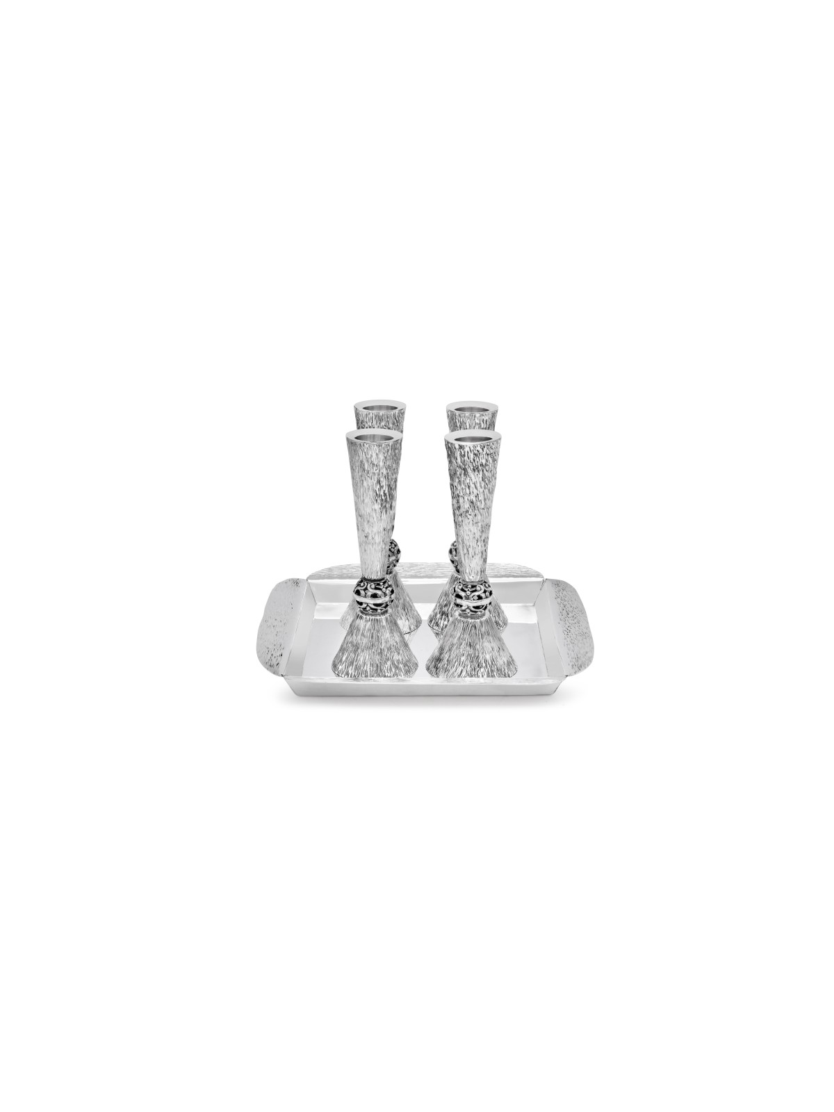 Sterling Silver Candlesticks with Wavy Hammering , Passover Gifts , Is