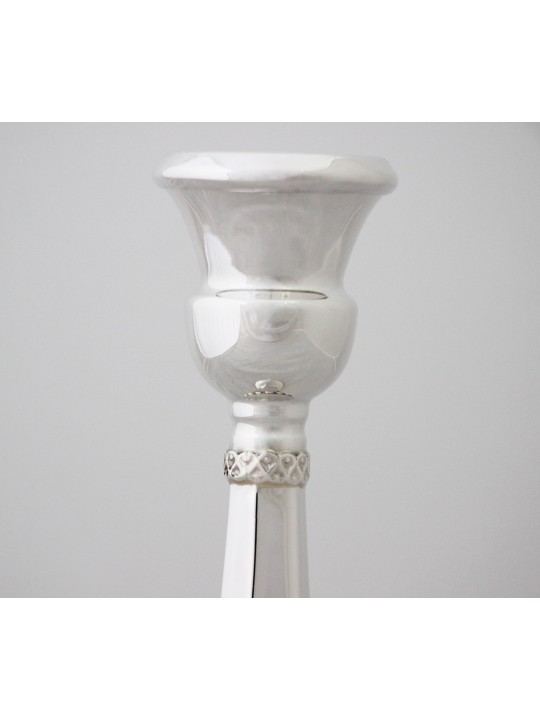 Filigree Large Sterling Silver Shabbat Candlestick , Sterling Silver C