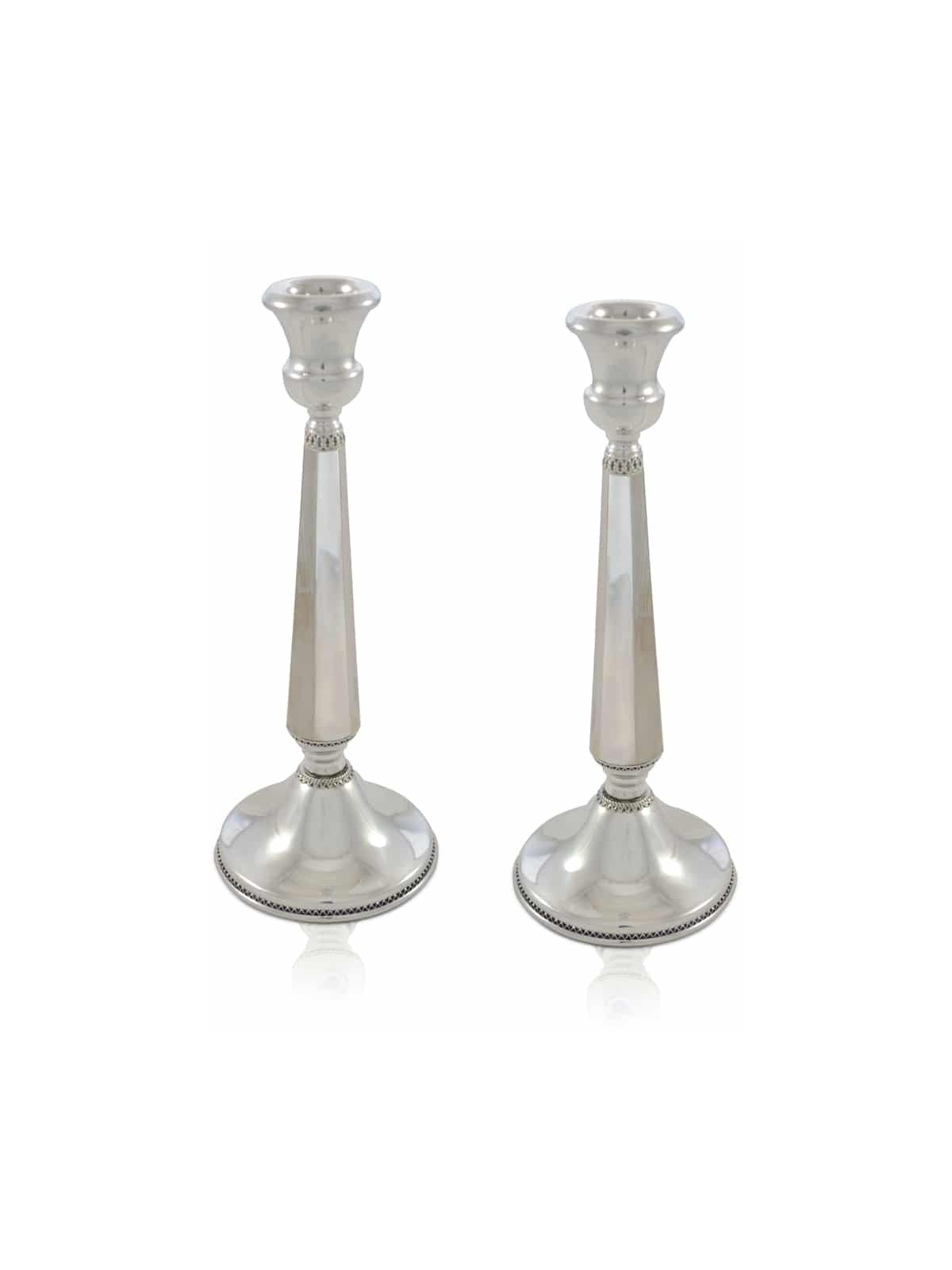 Filigree Large Sterling Silver Shabbat Candlestick , Sterling Silver C