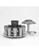 Fontaine à vin en aluminium avec 10 tasses à liqueur, fontaines de Kiddouch, Isra