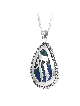 Stylo émaillé en or 14 carats Chai en forme de goutte extra large, ajouter une chaîne 14 carats, I