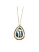 Stylo émaillé en or 14 carats Chai en forme de goutte extra large, ajouter une chaîne 14 carats, I