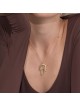 Pendentif Hamsa surdimensionné en or jaune 14 carats en moderne, cadeaux Tu B'Av, I