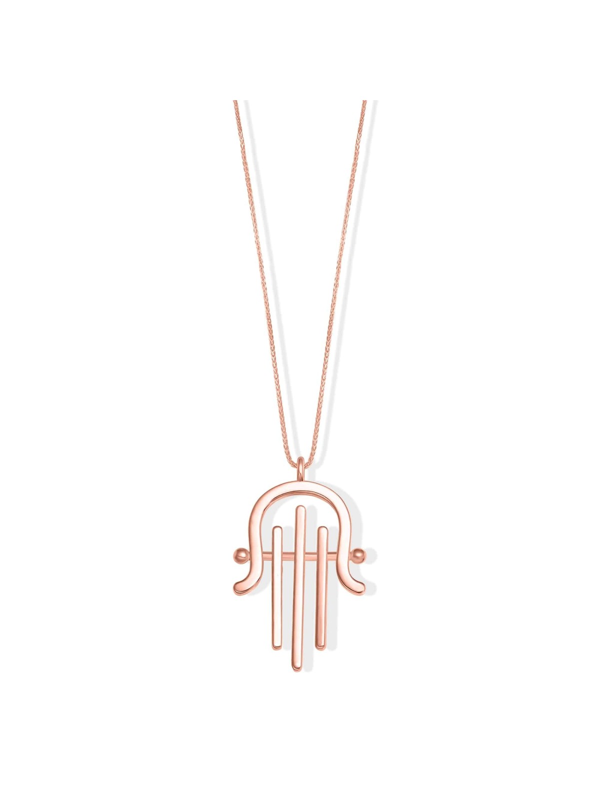 Oversized 14K Yellow Gold Hamsa Pendant in Modern  , Tu B'Av Gifts , I