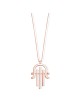 Oversized 14K Yellow Gold Hamsa Pendant in Modern  , Tu B'Av Gifts , I