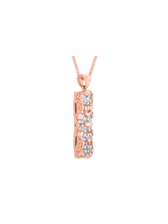 Mezuzah gold diamonds pendant Beautiful , Tu B'Av Gifts , Israeli Juda
