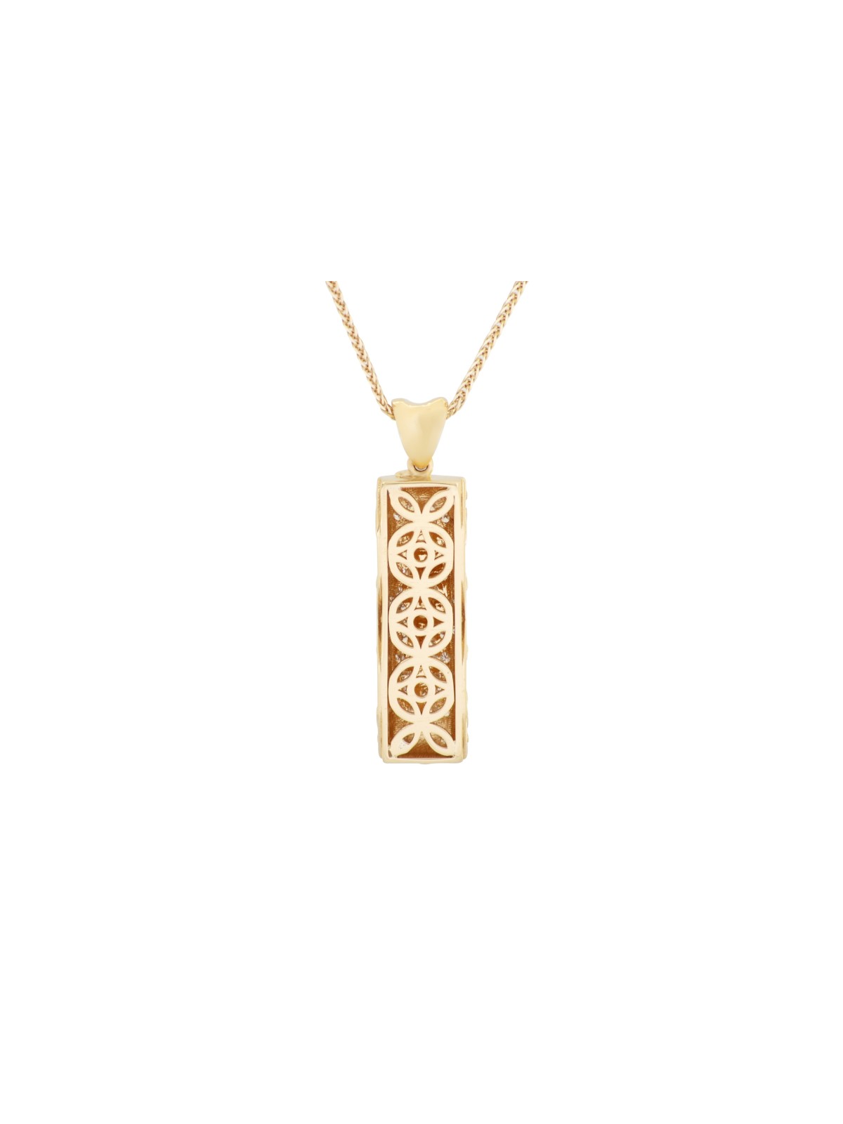 Mezuzah gold diamonds pendant Beautiful , Tu B'Av Gifts , Israeli Juda