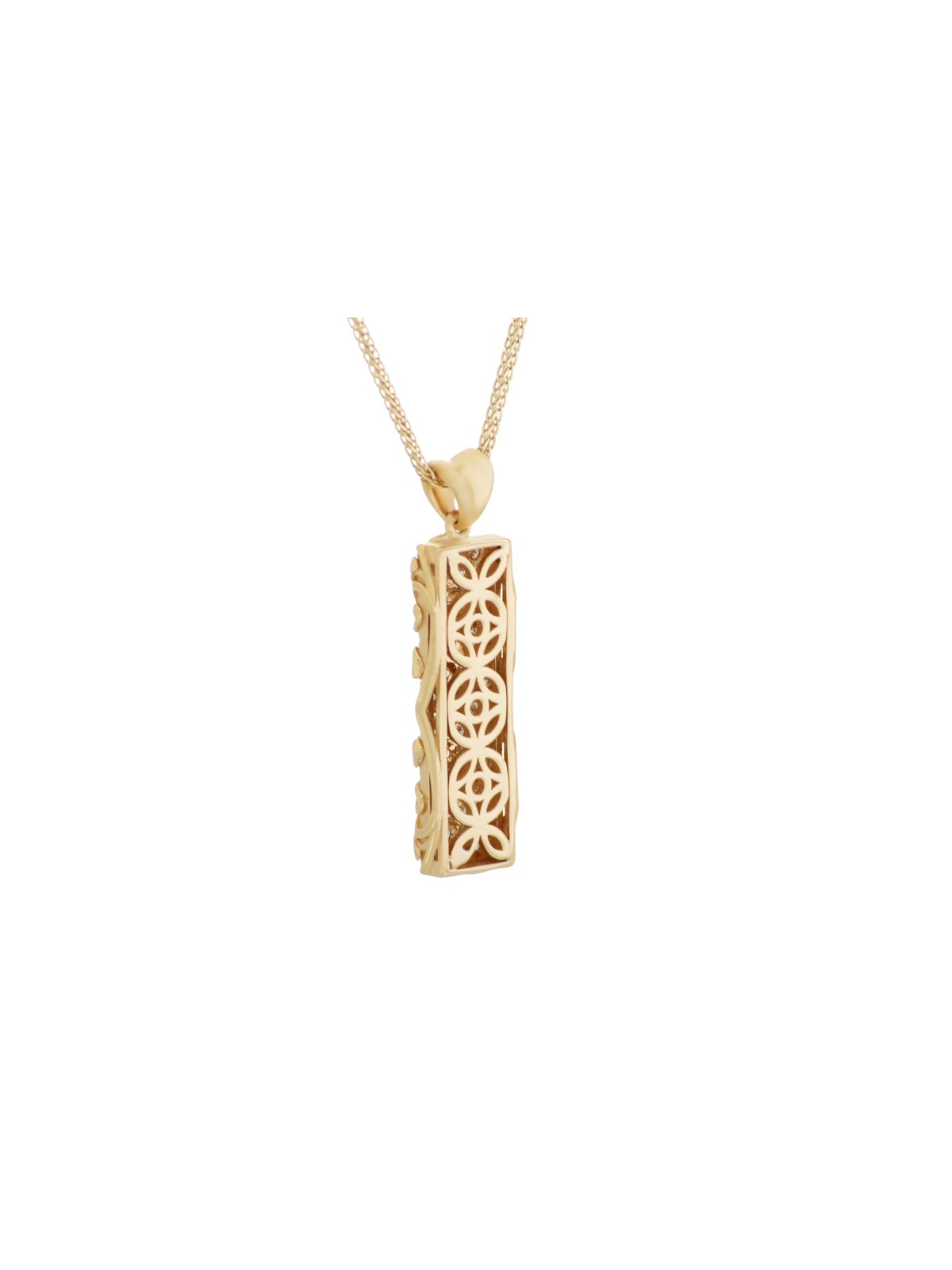 Mezuzah gold diamonds pendant Beautiful , Tu B'Av Gifts , Israeli Juda