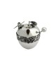 Fleurs Sterling Silver Classic Honey Dish & Tray , Tu B'Av Gifts , Est