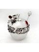 Fleurs Sterling Silver Classic Honey Dish & Tray , Tu B'Av Gifts , Est