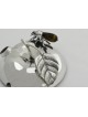 Flowers Sterling Silver Classic Honey Dish & Tray , Tu B'Av Gifts , Is