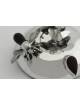 Flowers Sterling Silver Classic Honey Dish & Tray , Tu B'Av Gifts , Is