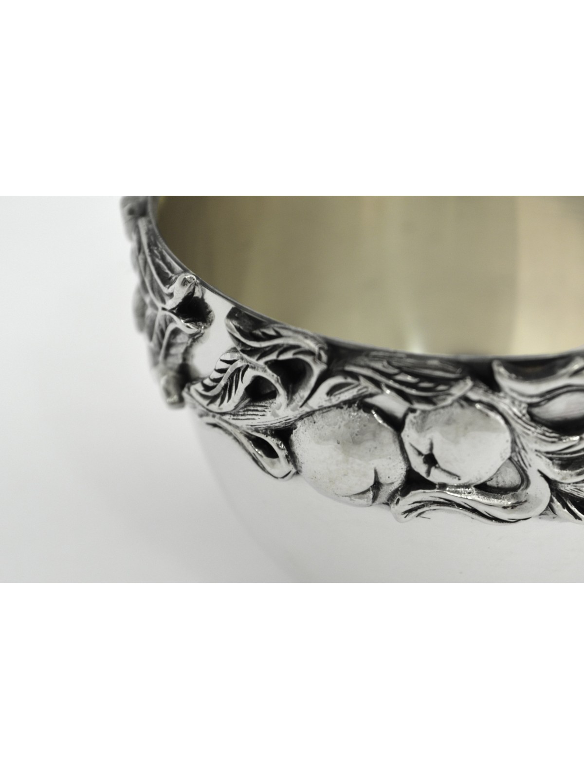 Fleurs Sterling Silver Classic Honey Dish & Tray , Tu B'Av Gifts , Est