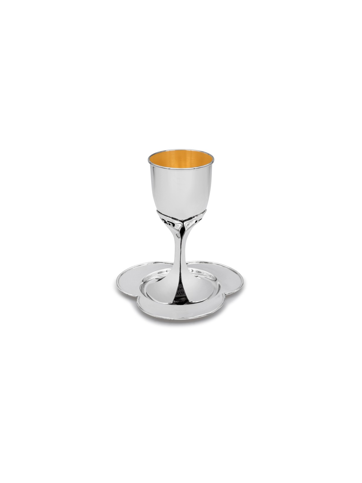 Special Floral Kiddush Cup With Hebrew Shabbat ble , Modern Kiddush Cu