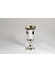 Gobelet de Kiddush de forme octogonale en argent avec améthys, tasses de Kiddush, est