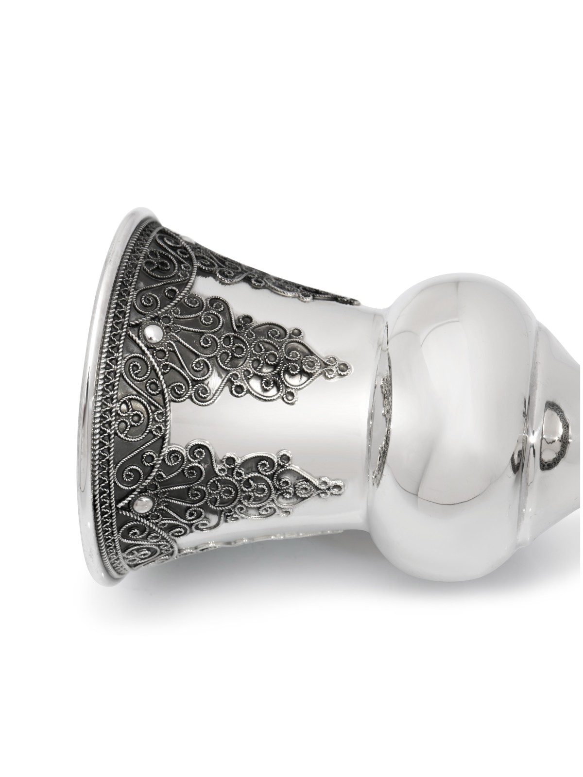 Grande tasse de Kiddouch en filigrane ornée fabriquée en Sterli, cadeaux de Pâque,