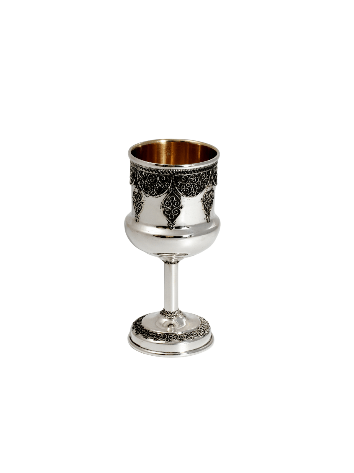 Coupe de Kiddouch classique en argent avec longue tige et anti, coupes de Kiddouche, est