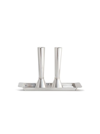 Mid Size Sterling Silver Clean Look Candlesticks , Sterling Silver Can