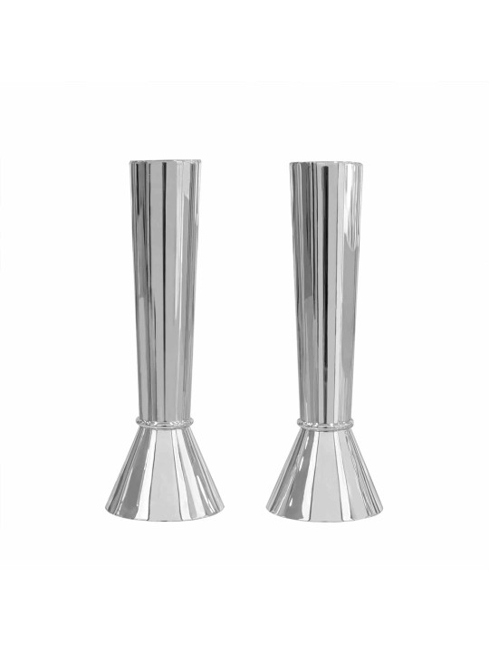 Mid Size Sterling Silver Clean Look Candlesticks , Sterling Silver Can