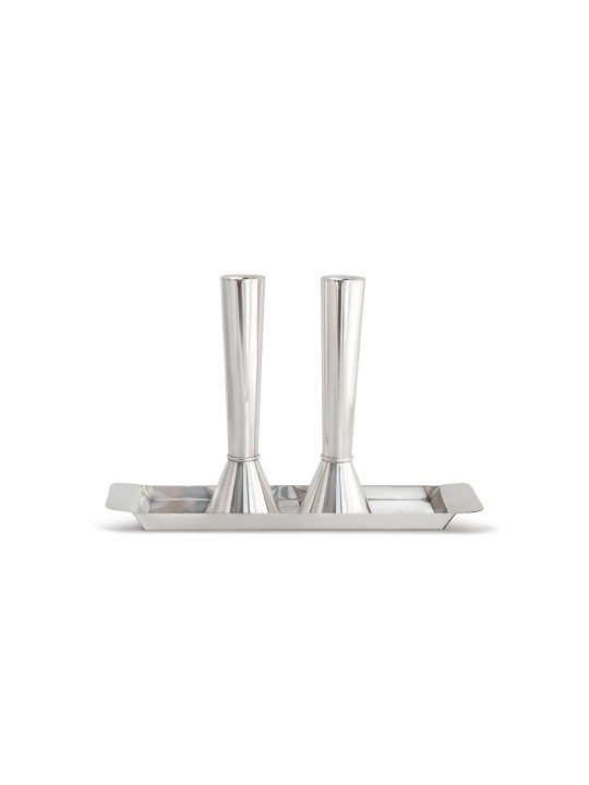 Mid Size Sterling Silver Clean Look Candlesticks , Sterling Silver Can