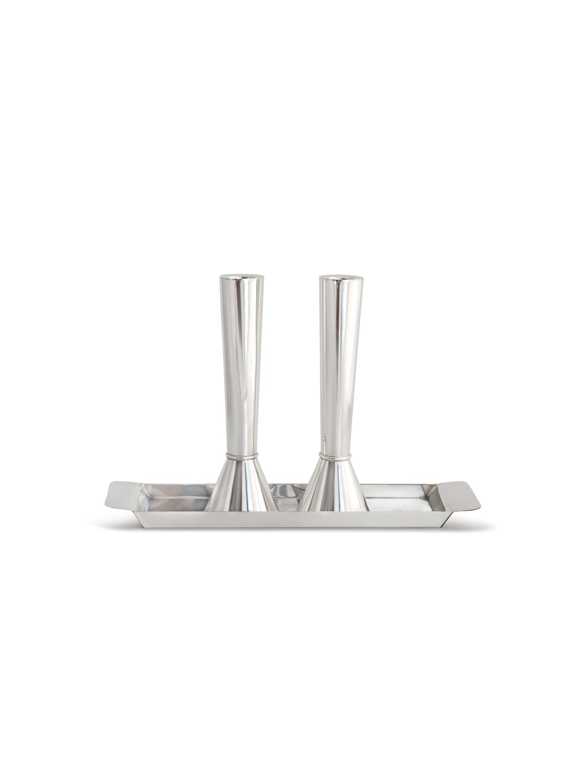 Mid Size Sterling Silver Clean Look Candlesticks , Sterling Silver Can