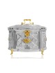 Boîte Etrog en argent sterling avec décoration en or 14 carats, cadeaux Tu B'Av, I