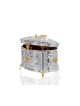Boîte Etrog en argent sterling avec décoration en or 14 carats, cadeaux Tu B'Av, I